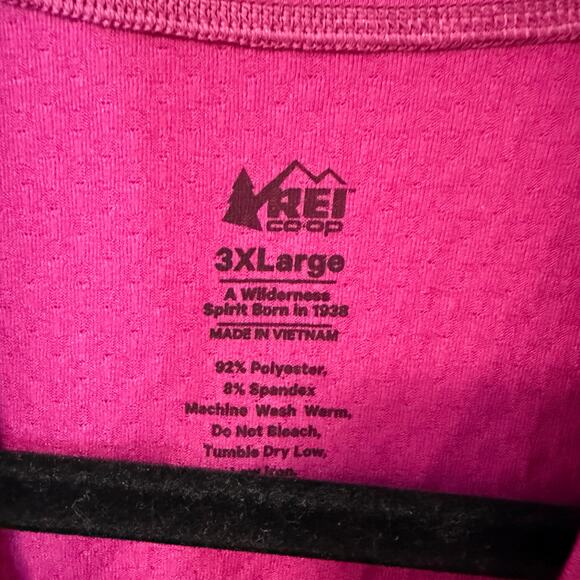 REI Co-op Women's Lightweight Base Layer Half-Zip Top Pink 3XLarge Active Hike - Picture 8 of 9